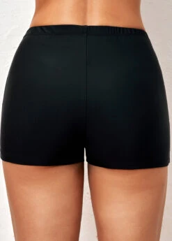 Black High Waisted Plus Size Swimwear Shorts -Rosewe Promotion Store 288529 P 164187152163101