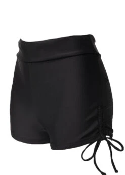 Drawstring Side Mid Waisted Black Swimwear Shorts -Rosewe Promotion Store 288532 P 164187152180602 1