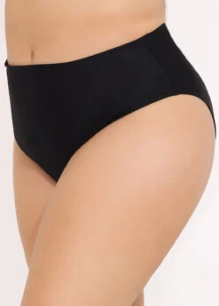 Black Plus Size High Waisted Swimwear Panty -Rosewe Promotion Store 288534 P 16415204691202