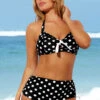 Polka Dot High Waisted Halter Black Bikini Set 2 Polka Dot High Waisted Halter Black Bikini Set -Rosewe Promotion Store 289067 P 16387911838953