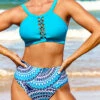 Tribal Print Metal Ring High Waisted Bikini Set -Rosewe Promotion Store 289949 P 16393582628920