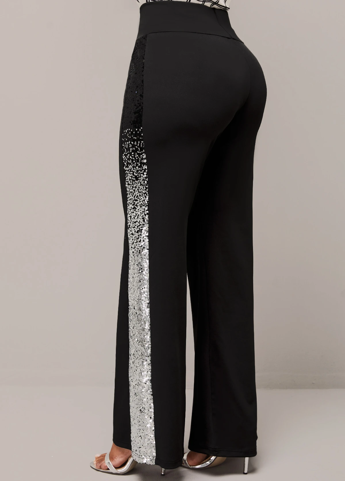Black Ombre Sequin High Waisted Pants 3 Black Ombre Sequin High Waisted Pants
