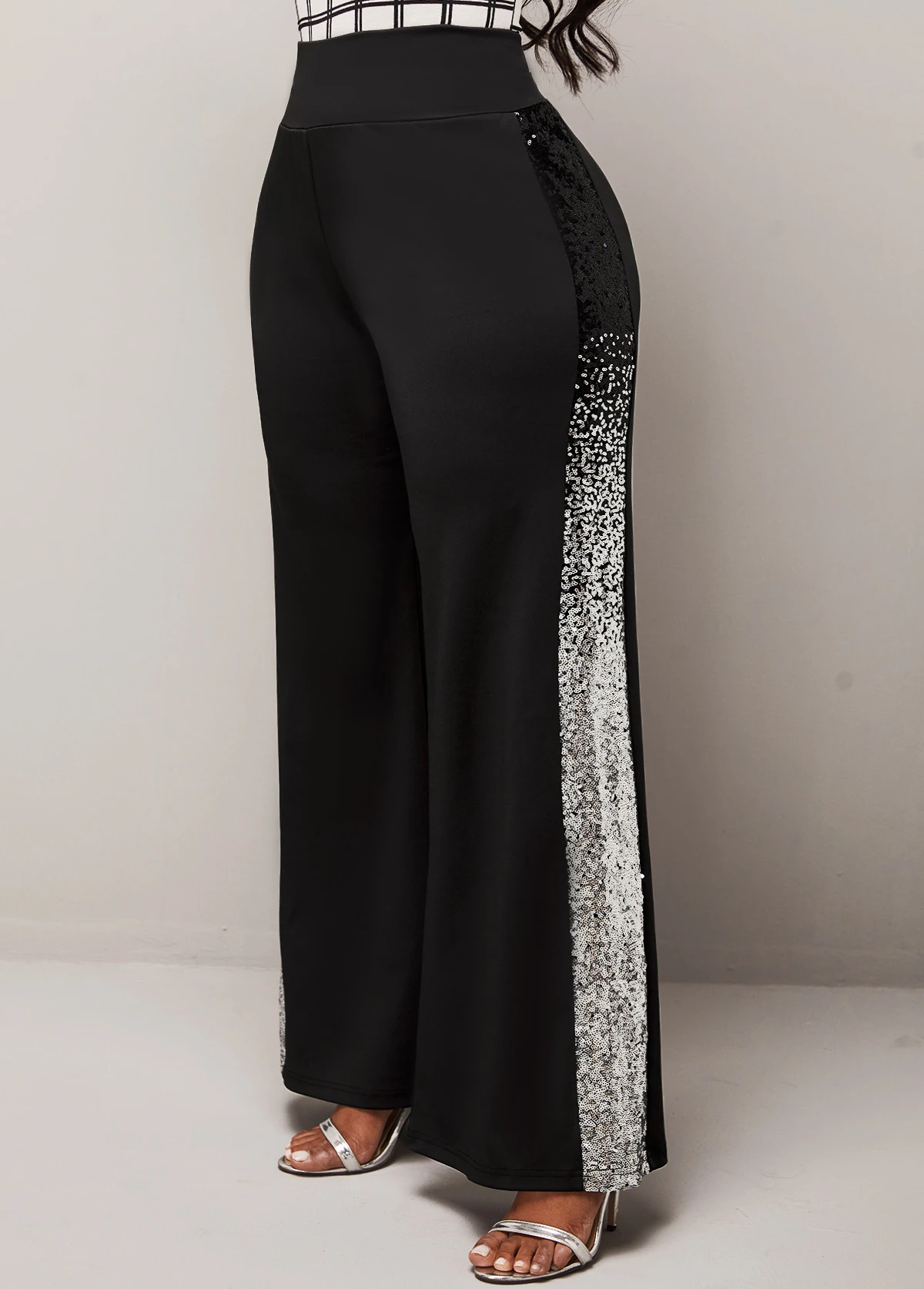 Black Ombre Sequin High Waisted Pants 4 Black Ombre Sequin High Waisted Pants - Image 2