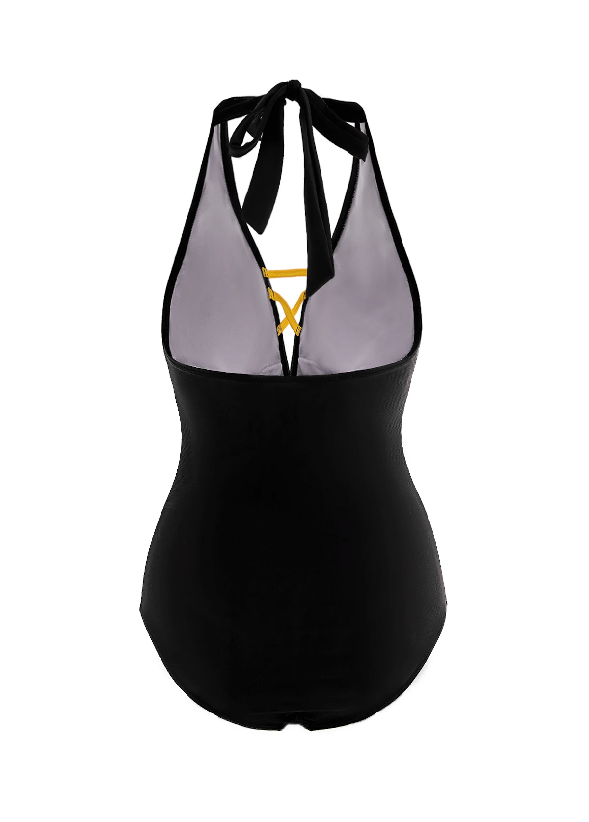 Contrast Cross Strap Black One Piece Swimwear 9 Contrast Cross Strap Black One Piece Swimwear - Image 7
