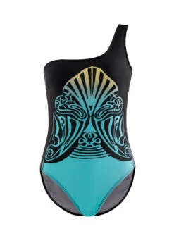 Black Tribal Print Wide Strap One Piece Swimwear -Rosewe Promotion Store 292752 P 16970154624764