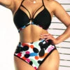 High Waist Rainbow Color Polka Dot Bikini Set -Rosewe Promotion Store 292753 P 16427602248930