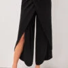 High Waisted Side Slit Black Pants -Rosewe Promotion Store 293971 P 16403377898780