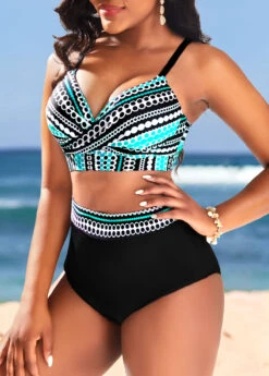 Black High Waisted Polka Dot Bikini Set 8 Black High Waisted Polka Dot Bikini Set -Rosewe Promotion Store 297087 P 1673933328936