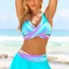Cyan High Waisted Ombre Bikini Set -Rosewe Promotion Store 298199 P 1684205690443