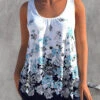 Floral Print White Round Neck Tank Top 2 Floral Print White Round Neck Tank Top -Rosewe Promotion Store 303024 P 1650343466364