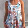 Multi Color Decorative Button Floral Print Tank Top -Rosewe Promotion Store 303534 P 1651210857592