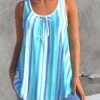 Bowknot Sky Blue Striped Tank Top 2 Bowknot Sky Blue Striped Tank Top -Rosewe Promotion Store 305106 P 1652768510862