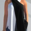 Sleeveless Black Cross Halter Contrast Tank Top -Rosewe Promotion Store 306043 P 1653627827959