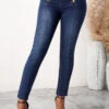 Mid Waist Denim Blue Skinny Jeans -Rosewe Promotion Store 308657 P 16584003572280