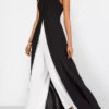 Contrast Black Round Neck Sleeveless Jumpsuit