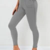 High Waisted Skinny Double Side Pockets Light Grey Leggings 1 High Waisted Skinny Double Side Pockets Light Grey Leggings -Rosewe Promotion Store 310653 P 16615004123480