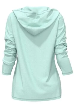 Mint Green Quarter Zip Drawstring Hoodie -Rosewe Promotion Store 310687 P 1660280606592
