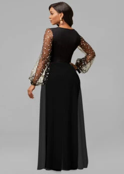 Polka Dot Hot Stamping Black Ankle Length Jumpsuit -Rosewe Promotion Store 312434 P 1661504407801