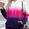 Hot Pink Ombre Kangaroo Pocket Hoodie -Rosewe Promotion Store 313282 P 16623467027250