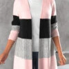 Long Sleeve Light Pink Open Front Cardigan -Rosewe Promotion Store 315884 P 1664245586919