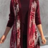 Wine Red Long Sleeve Sequin Coat -Rosewe Promotion Store 315969 P 1664268283572