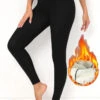 Fleece Thickening Black Elastic Waist Leggings -Rosewe Promotion Store 316252 P 16673765518700