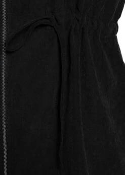 Black Plus Size Drawstring Long Sleeve Hooded Coat -Rosewe Promotion Store 316816 P 1665554433458