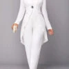 Button White Cardigan And V Neck Jumpsuit -Rosewe Promotion Store 317478 P 16703878984670