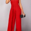 Criss Cross Tie Back Red Sleeveless Jumpsuit 2 Criss Cross Tie Back Red Sleeveless Jumpsuit -Rosewe Promotion Store 317641 P 16708972821900