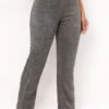 Grey Elastic Waist High Waisted Plush Pants -Rosewe Promotion Store 318101 P 16672874580340