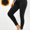 Dark Grey Marl Elastic Waist High Waisted Leggings -Rosewe Promotion Store 318495 P 16680614735820