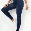 Navy Elastic Waist High Waisted Leggings -Rosewe Promotion Store 318672 P 16680614785530