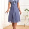 Plus Size Dusty Blue Lace H Shape Dress -Rosewe Promotion Store 319161 P 16800884007210