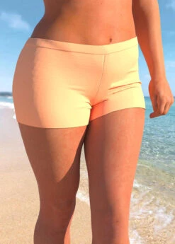 Mid Waisted Orange Plus Size Swim Shorts -Rosewe Promotion Store 319452 P 1671428807771