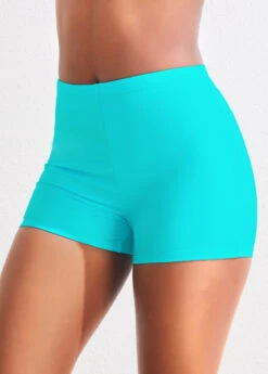 Mid Waisted Stretch Cyan Swim Shorts -Rosewe Promotion Store 319907 P 16738684381112