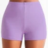Mid Waisted Light Purple Swimwear Shorts 2 Mid Waisted Light Purple Swimwear Shorts -Rosewe Promotion Store 319916 P 16833431124830