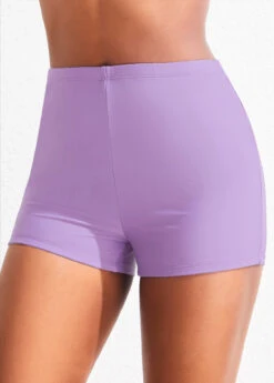Mid Waisted Light Purple Swimwear Shorts -Rosewe Promotion Store 319916 P 16833431127902