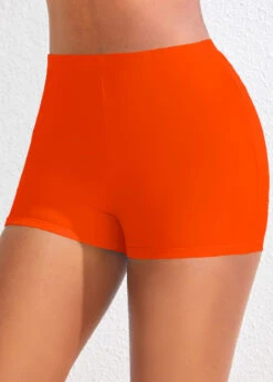 Mid Waisted Orange Swimwear Shorts 7 Mid Waisted Orange Swimwear Shorts -Rosewe Promotion Store 319917 P 16739419731132