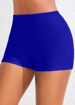 Mid Waisted Blue Swimwear Shorts -Rosewe Promotion Store 319919 P 16739419712262