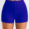 Mid Waisted Blue Swimwear Shorts -Rosewe Promotion Store 319919 P 16739419714350