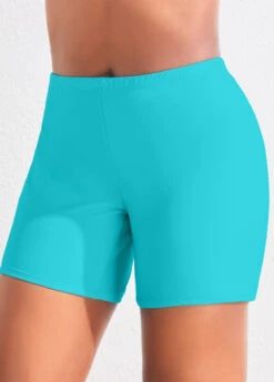 High Waisted Neon Blue Plus Size Swim Shorts -Rosewe Promotion Store 319921 P 16739419666582