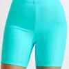 High Waisted Cyan Swim Shorts -Rosewe Promotion Store 319922 P 16738684169220