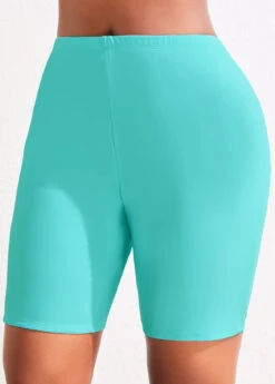 High Waisted Mint Green Plus Size Swim Shorts -Rosewe Promotion Store 319926 P 16738684224062