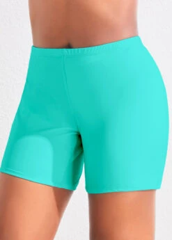 High Waisted Cyan Plus Size Swimwear Shorts -Rosewe Promotion Store 319952 P 16739419576452
