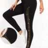 Black Skinny Hot Drilling High Waisted Leggings 2 Black Skinny Hot Drilling High Waisted Leggings -Rosewe Promotion Store 320030 P 16699503723260