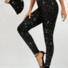 Black Galaxy High Waisted Ankle Length Leggings -Rosewe Promotion Store 320242 P 16699452884780