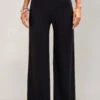 Elastic Black Straight Leg High Waisted Pants -Rosewe Promotion Store 320412 P 1669255035954