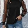 Black Asymmetrical Neck Cold Shoulder T Shirt -Rosewe Promotion Store 321760 P 16734912931850