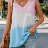 Multi Color V Neck Pocket Tank Top -Rosewe Promotion Store 322220 P 16732328288230