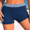 Mid Waisted Navy Striped Swim Shorts 1 Mid Waisted Navy Striped Swim Shorts -Rosewe Promotion Store 322698 P 1683190289958
